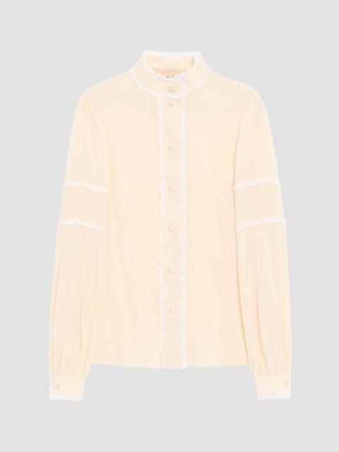 Valentino Women's Crepe De Chine Shirt - Vanilla