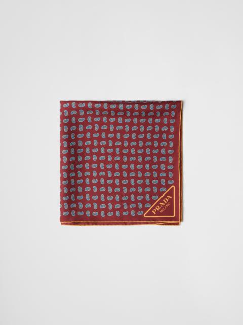 Prada Printed silk twill scarf