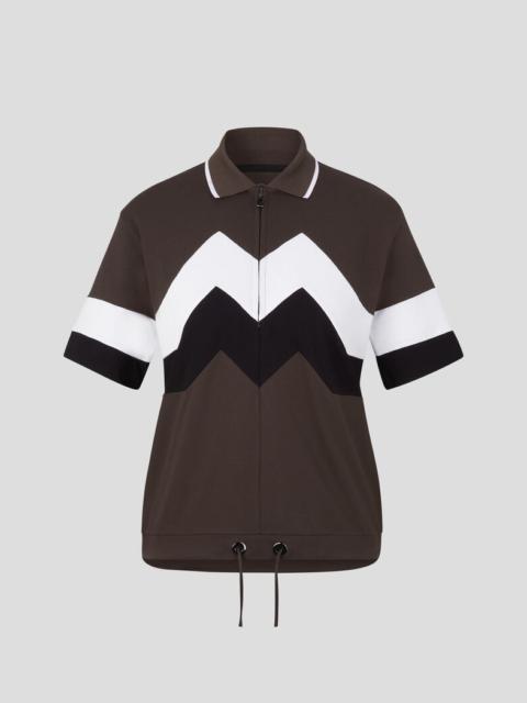 BOGNER Anabel Polo shirt in Brown/Black/White