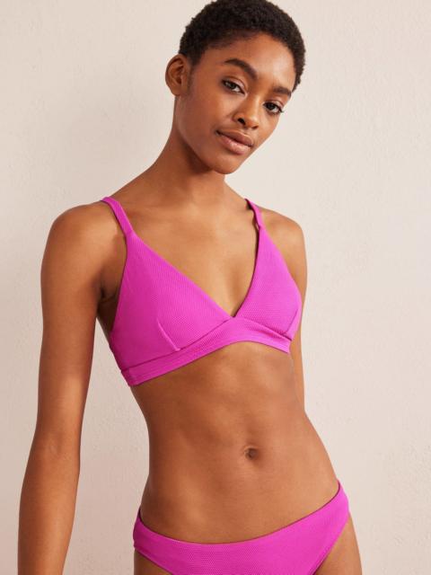 BODEN Arezzo V-neck Bikini Top-Amazing Pink Texture