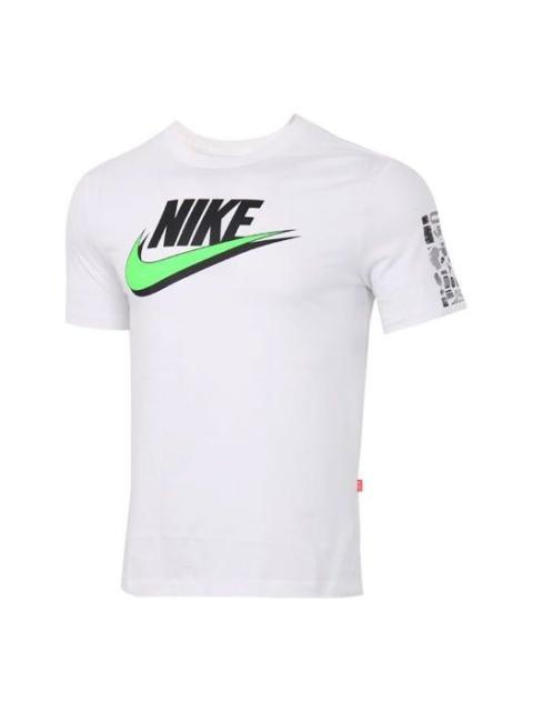 Nike Nike Sportswear Round Neck Athleisure Casual Sports Short Sleeve White CW0385-100