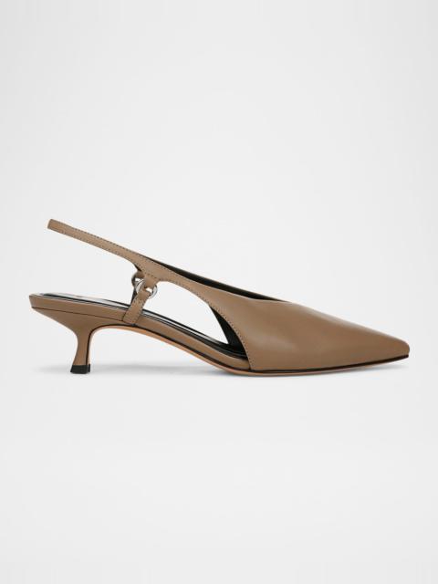 Sabrina Leather Slingback Pumps