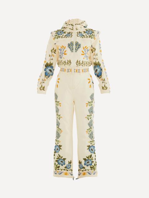 FARM RIO Off-White Winter Garden Hooded Jumpsuit