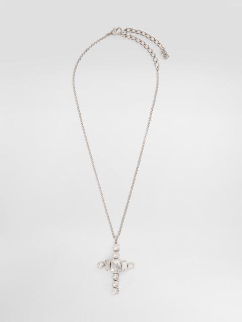 Dolce & Gabbana Cross necklace with rhinestones
