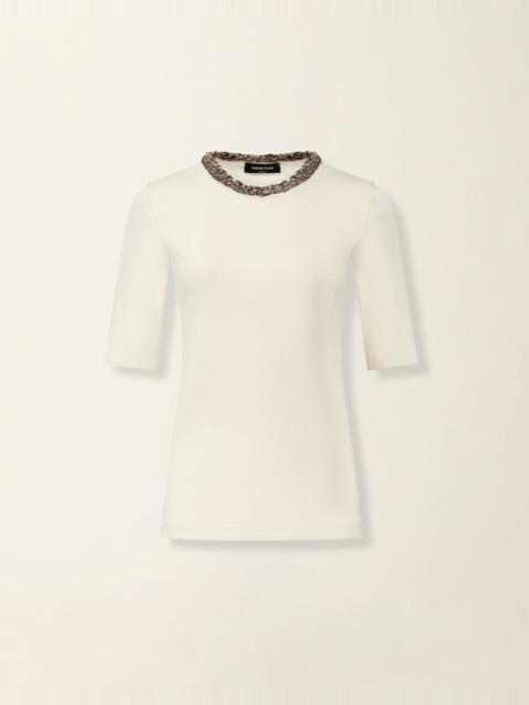 FABIANA FILIPPI Ribbed cotton jersey T-shirt