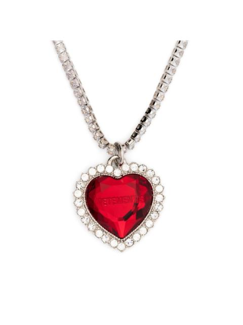 VETEMENTS crystal heart-shaped necklace