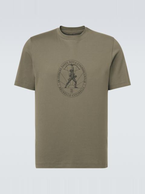 Brunello Cucinelli Printed cotton jersey T-shirt