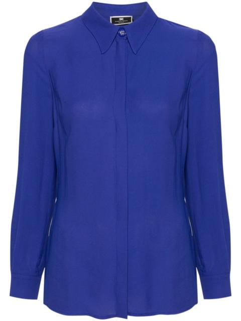 ELISABETTA FRANCHI chain-link crepe blouse