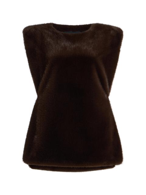 DARKPARK Blue Faux Fur Gilet brown