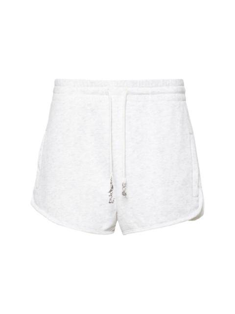 logo-charm cotton mini shorts