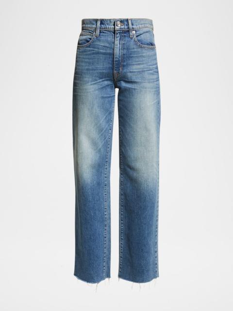 SLVRLAKE Grace Raw Hem Wide-Leg Jeans