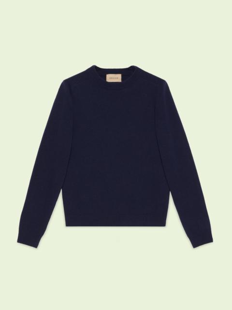 GUCCI Wool sweater with Gucci patch
