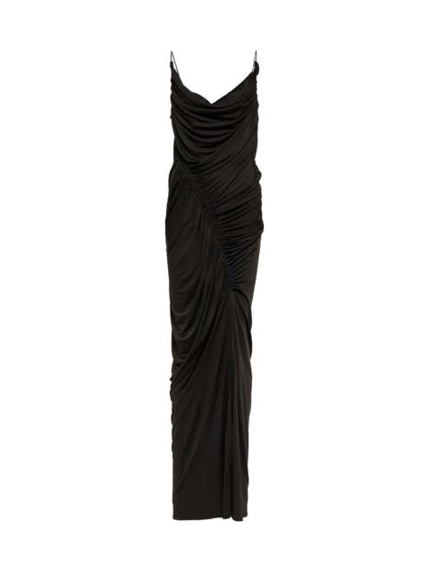 Ruched jersey maxi dress