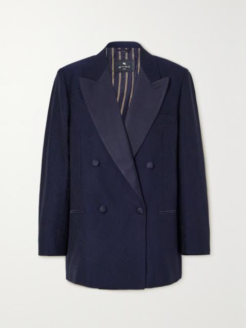 Etro Double-breasted Cotton And Wool-blend Jacquard Blazer