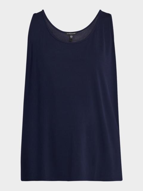 EILEEN FISHER Scoop-Neck Silk Jersey Tank Top