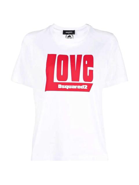DSQUARED2 Love Logo Graphic T-Shirt "White" S72GD0427-S24387-100