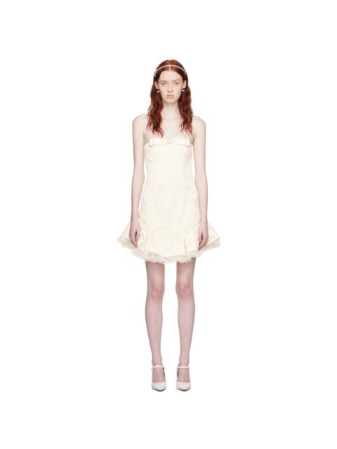 Off-White Strapless Minidress