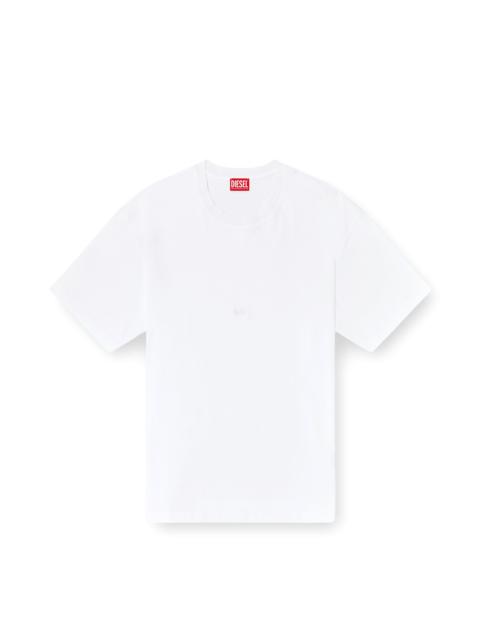 Diesel COTTON-INTERLOCK T-SHIRT WITH LOGO EMBROIDERY