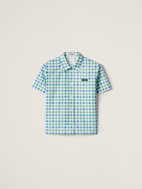 Miu Miu Gingham check poplin shirt