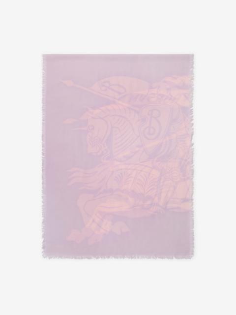Burberry Wide EKD Wool Scarf