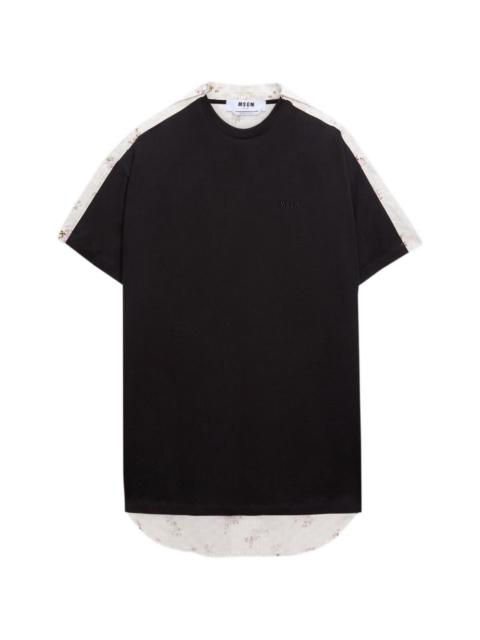 MSGM floral panel T-shirt mini dress