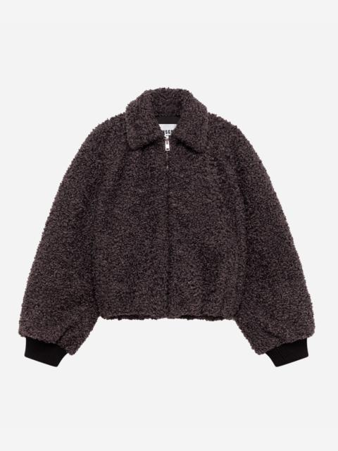 MSGM Faux shearling bomber jacket