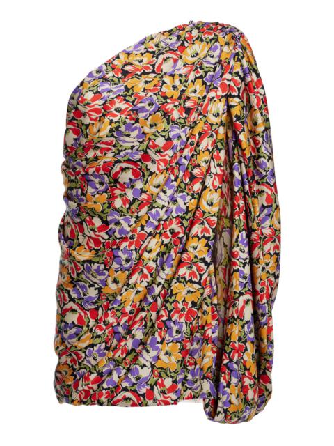 Ultra Floral-Print Asymmetric Mini Dress floral