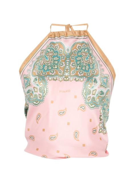 PINKO paisley-print scarf-style top