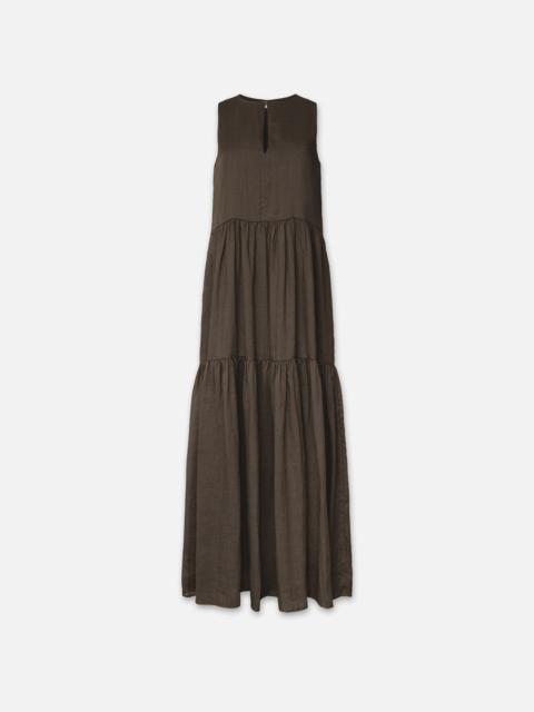 FRAME Sleeveless Tiered Maxi in Cypress