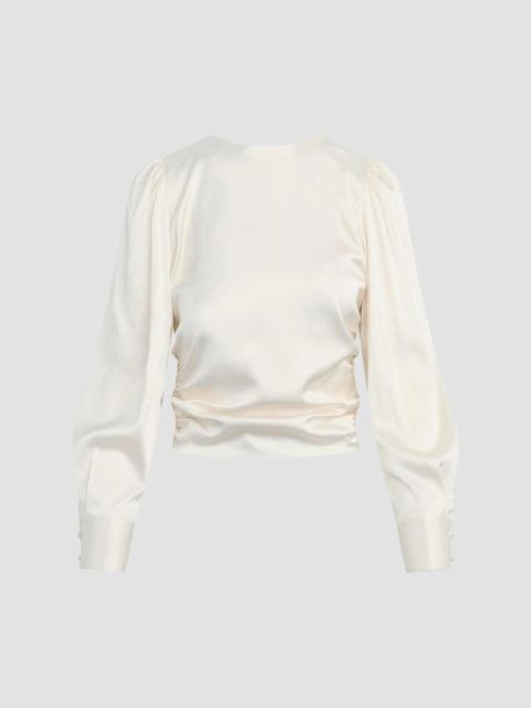 Joe's Jeans Women's The Marie Tie-Back Satin Blouse - Ecru
