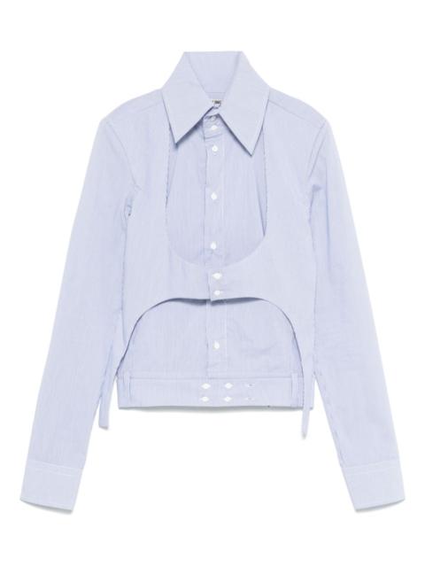 OTTOLINGER belted high-collar shirt