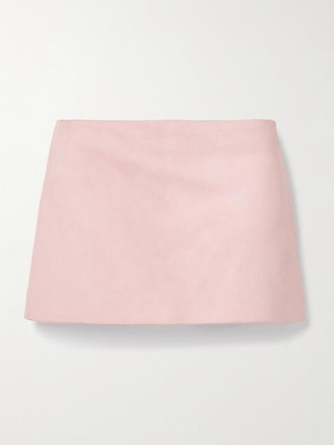 KHAITE Jett Suede Mini Skirt