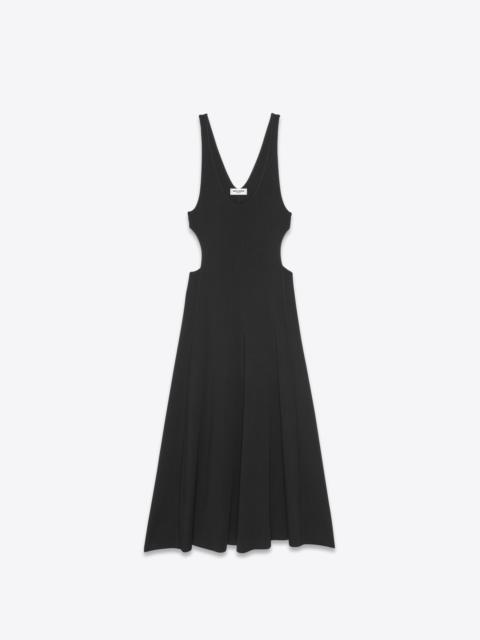 SAINT LAURENT long cut-out dress in wool