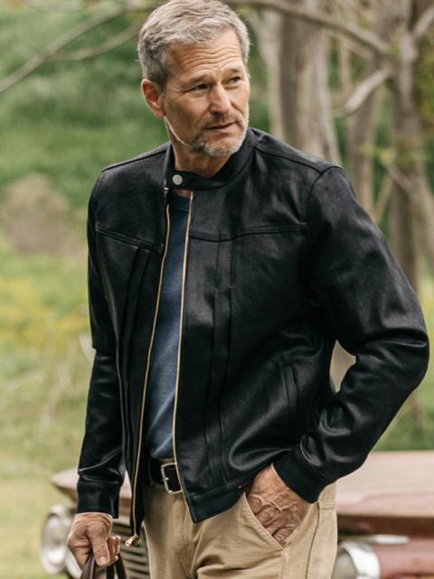 HIROSHI KATO The Cruiser Jacket - Coated Black Raw 14oz Selvedge