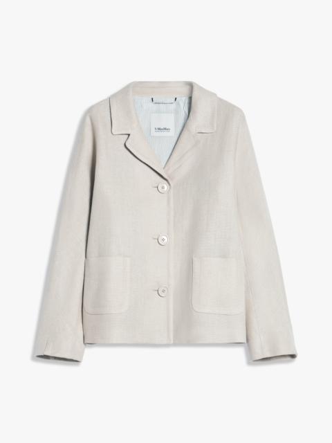 'S Max Mara NINFA Linen and cotton basketweave jacket