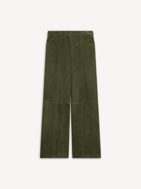 Theory Wide-Leg Pant in Suede