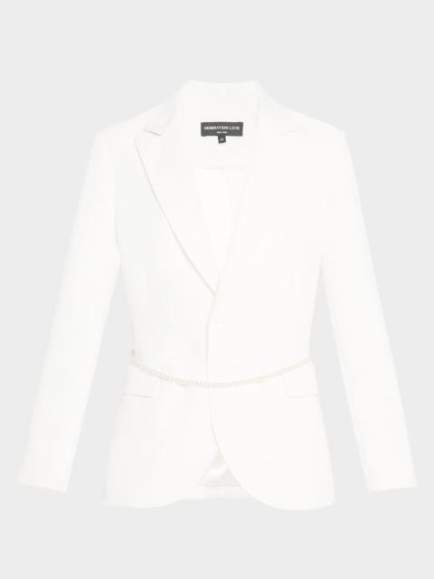 GENERATION LOVE Martina Belted Crepe Blazer