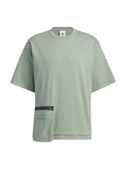 adidas originals Workwear Short Sleeve T-shirt 'Silver Green' HY7246