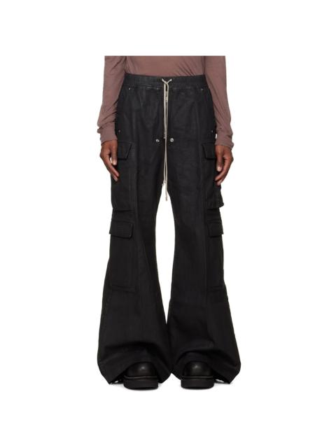 Rick Owens DRKSHDW Black Tower Double Cargo Jumbo Belas Jeans