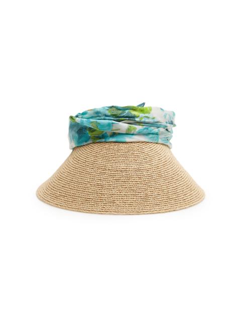 Chloé Chloé Bouquet Raffia Visor white