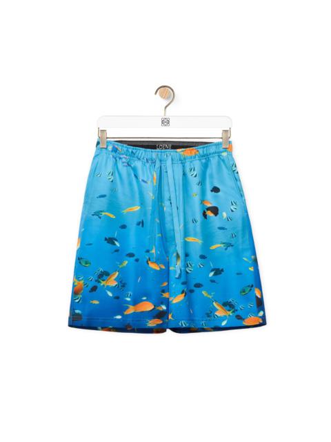 Aquarium shorts in silk