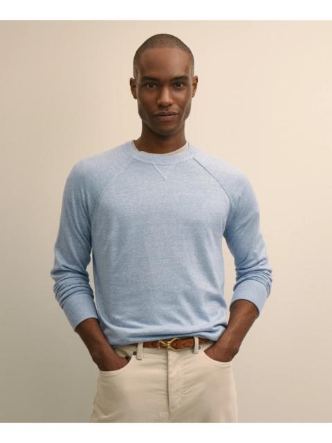 Brooks Brothers Linen-Cotton-Cashmere Sweatshirt Sweater