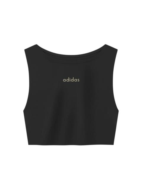 adidas adidas x Fear of God Athletics Women's Crew Neck Cropped Tank Top Black