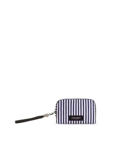Dolce & Gabbana striped poplin tote bag