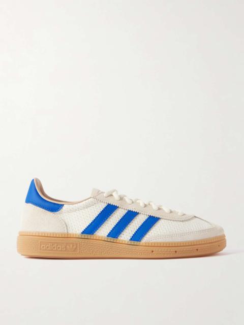 adidas Originals Handball Spezial leather-trimmed mesh and suede sneakers