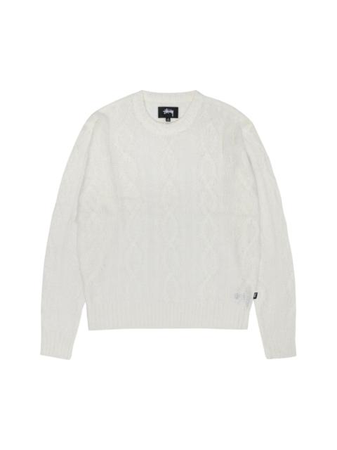 Stussy Cable Loose Knit Sweater 'Ivory'