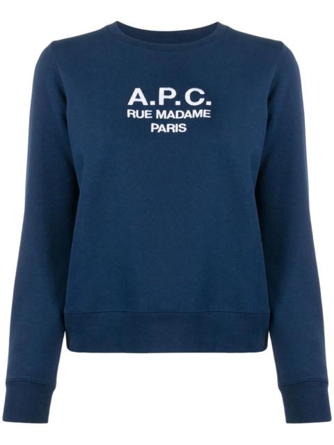 A.P.C. logo knitted top