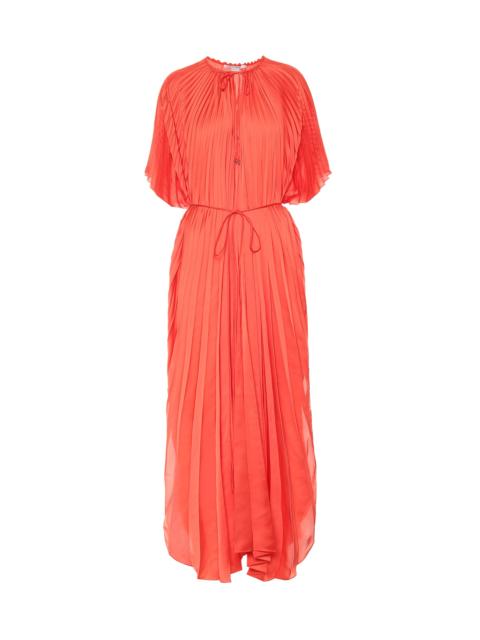 Stella McCartney Nowra pleated satin maxi dress
