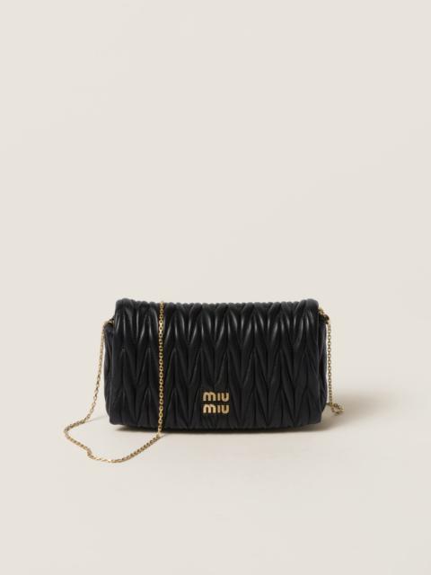 Miu Miu｜ (5D341E EFX F0002) Black Ruches Nappa Leather Loafers | Miu Miu