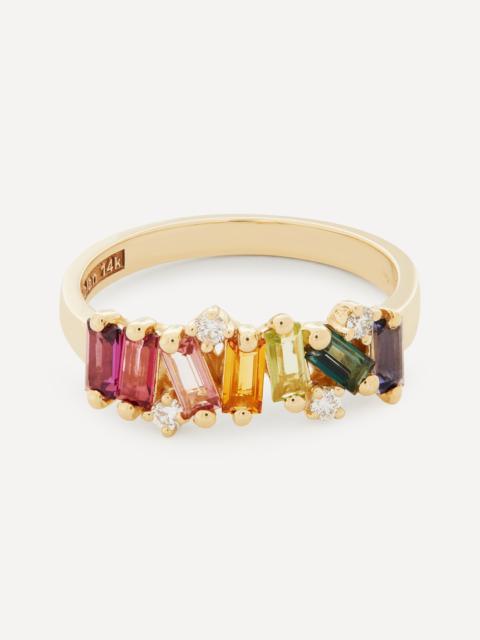 SUZANNE KALAN Gold Fireworks Multi-Stone Ring